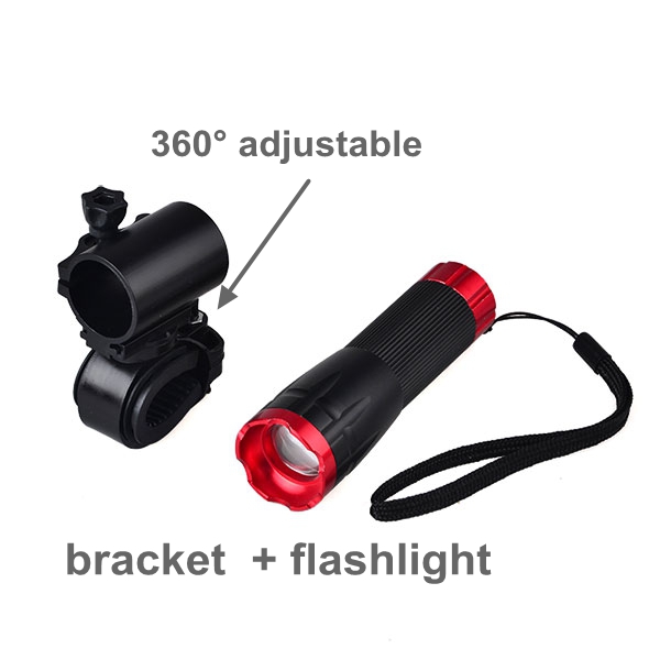 Q5 LED Head Front Light + Red Rear Light Zoom Bicycle Bike LED Lamp Kit