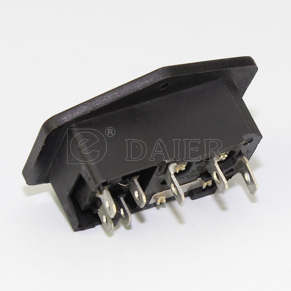 3 Pin IEC320 C14 Inlet Module Plug 5A Fuse Switch Male Power Socket 10A 250V for Lab Equipment