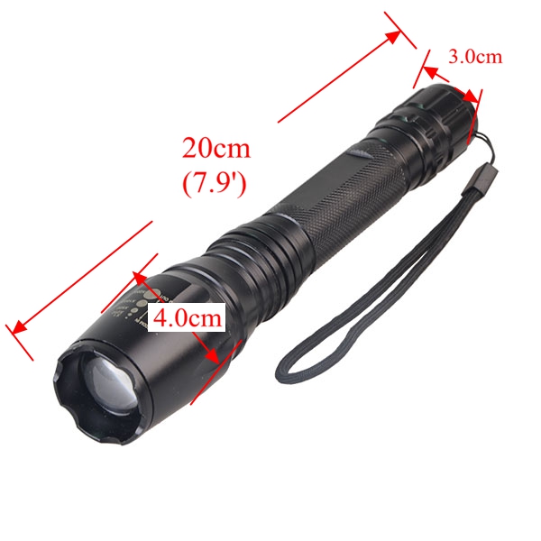 Ultra Bright 1600LM Lumen Adjustable LED Aluminum alloy Flashlight Torch Charger 2 x 18650 Battery flashlight