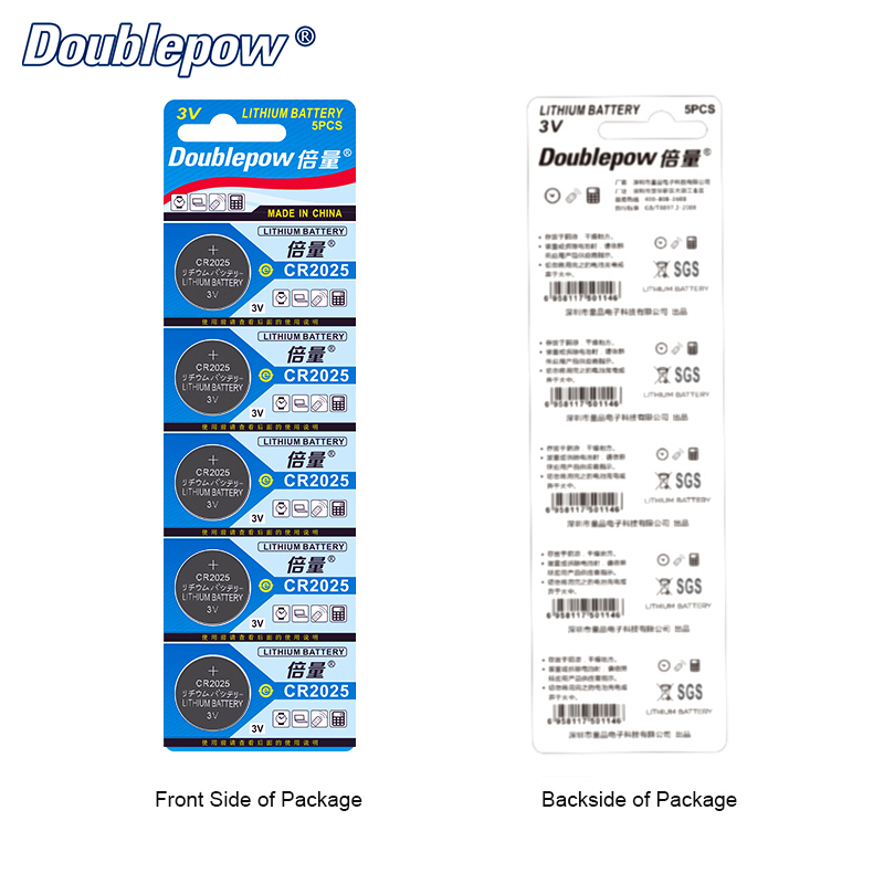 Shenzhen Supplier Quality 5pcs CR2025 3V Lithium Button Cell Battery Coin CR2025, DL2025, ECR2025, GPCR2025