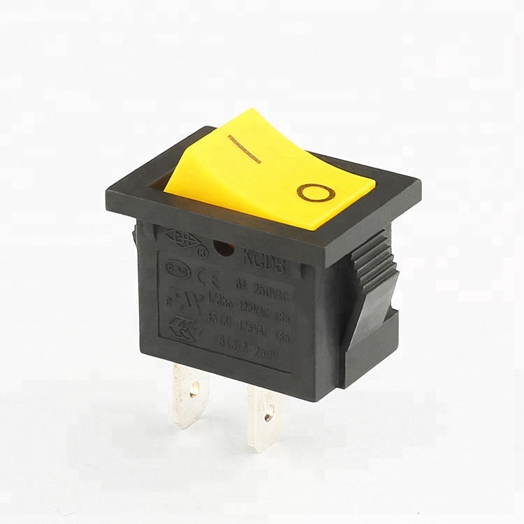 Yongxing DPST red light high current rocker switch for Household appliances