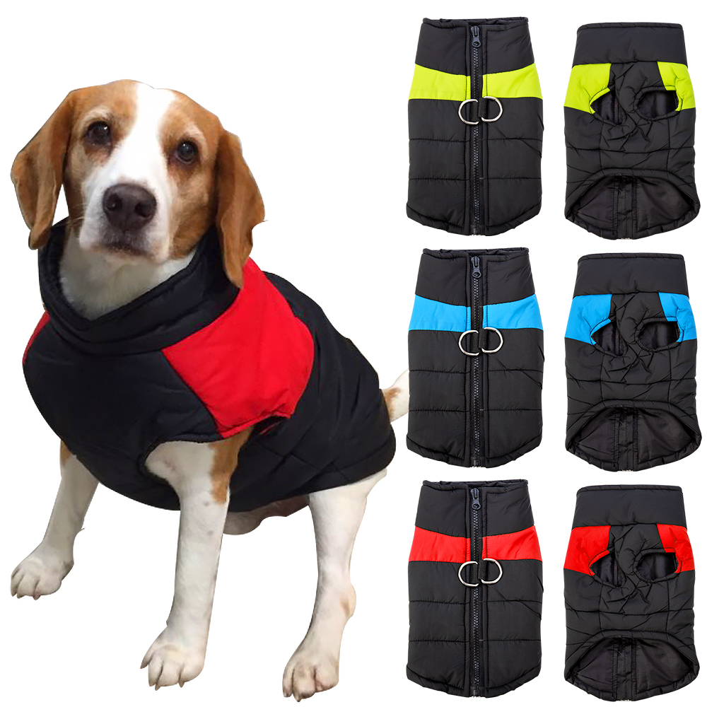 Dog Pet Jacket Winter Coat Clothes Warm Puppy Vest Apparel Waterproof Nylon For Small Medium Large Dogs 4 Colors S-5XL