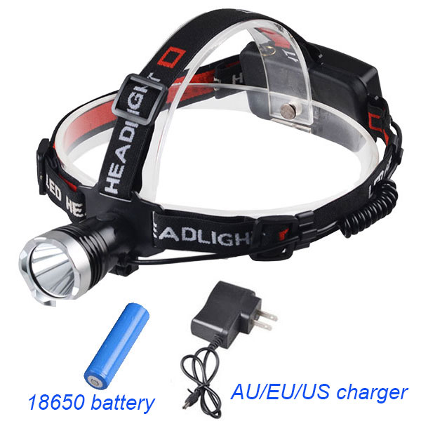 super bright aluminium camping crestoration  head torch rechargeable for running