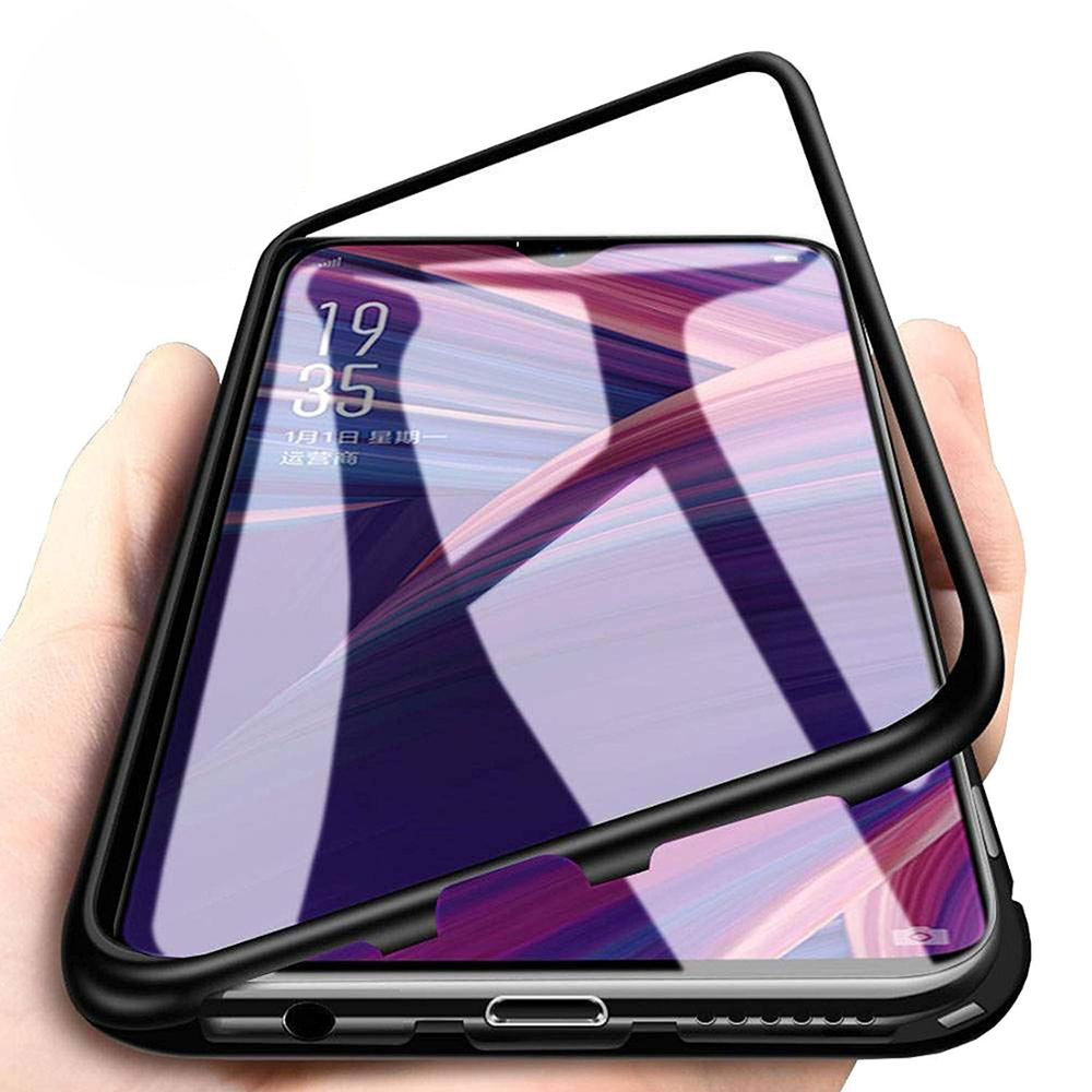 2019 New Arrival 360 Metal frame glass flip  cover explosion Magnetic phone case For Huawei Mate 20