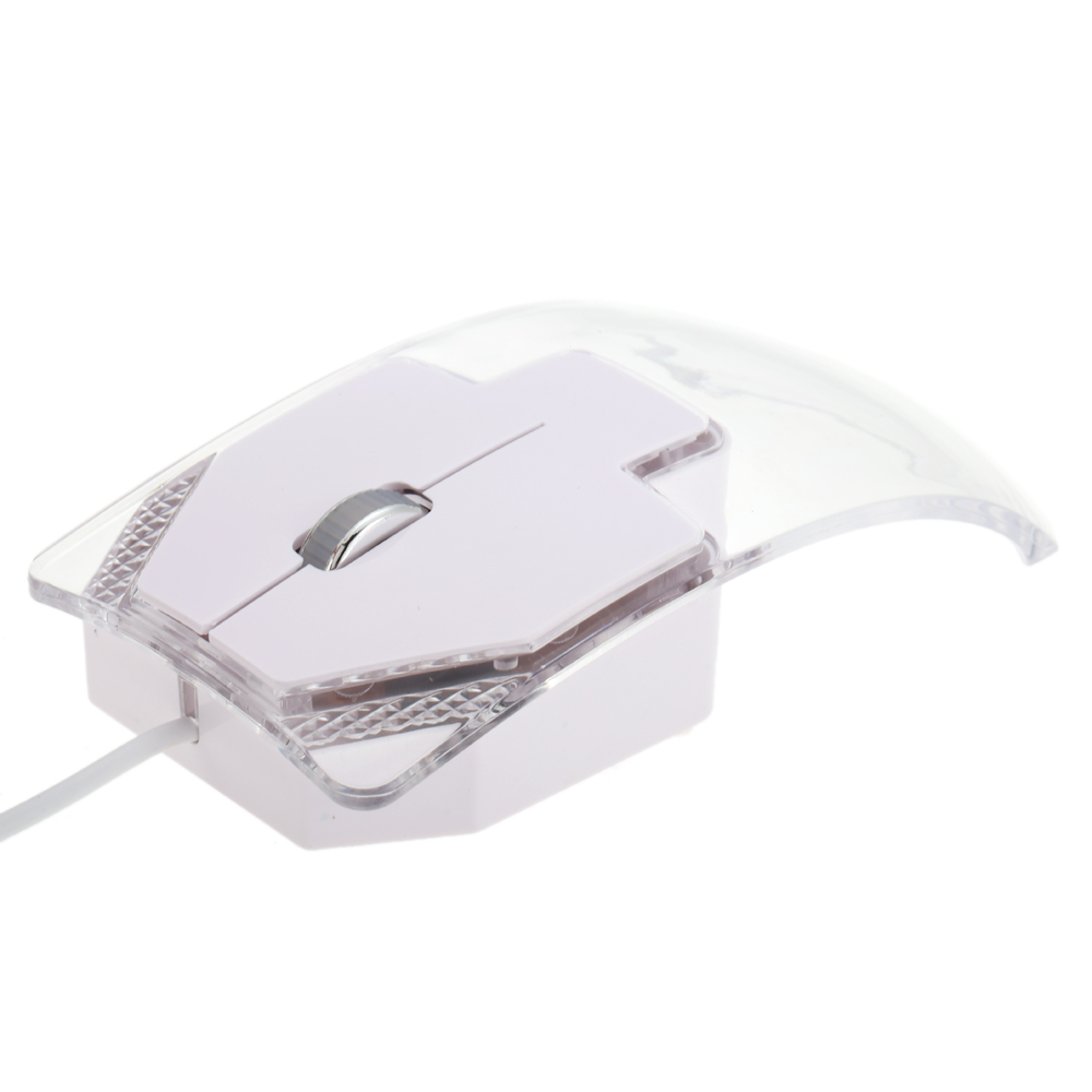 Ultra Thin Slim Colorful Transparent LED USB Wired Optical Mouse Mice for Mac Pro/MacBook/MacBook Air Laptop PC Desktop Computer