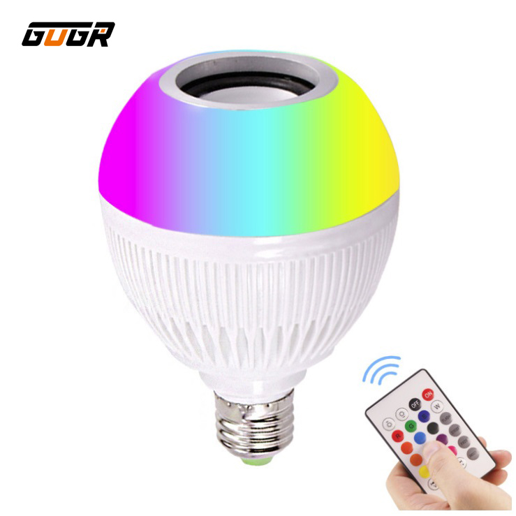 Wireless 12W LED RGB E27 Bluetooth Speaker Music Playing led lighting bulb