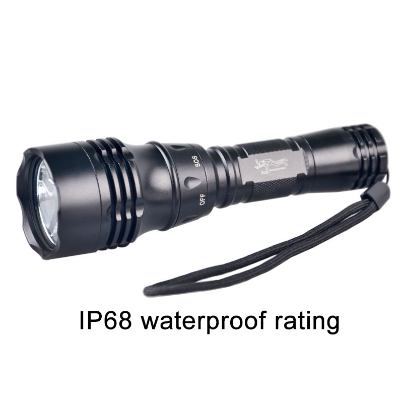 Factory Wholesale Portable Scuba 18650 T6 100m LED Diving Underwater Light Torch