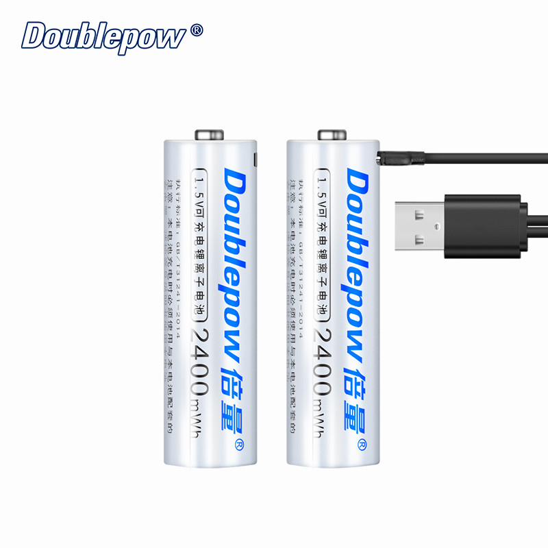 Portable USB 1.5v AA size R6 UM3 rechargeable lithium battery cell