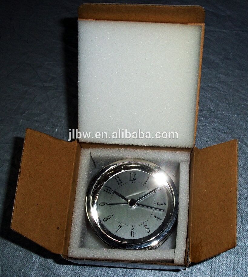 Creative Business Gift Office Table Stainless Steel 3D Polishing Clock