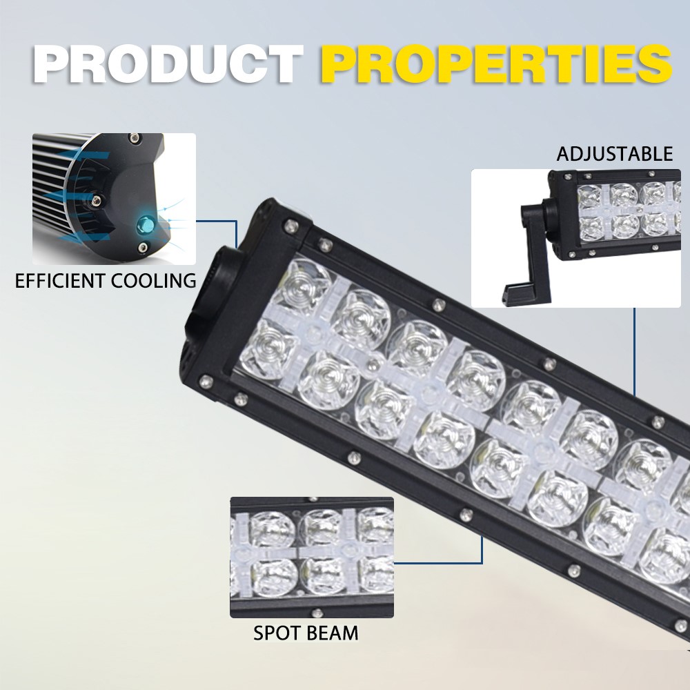 22 Inch Aluminum Spot Offroad Led Light Bar Truck,off Road Waterproof 12v Car Led Light Bar