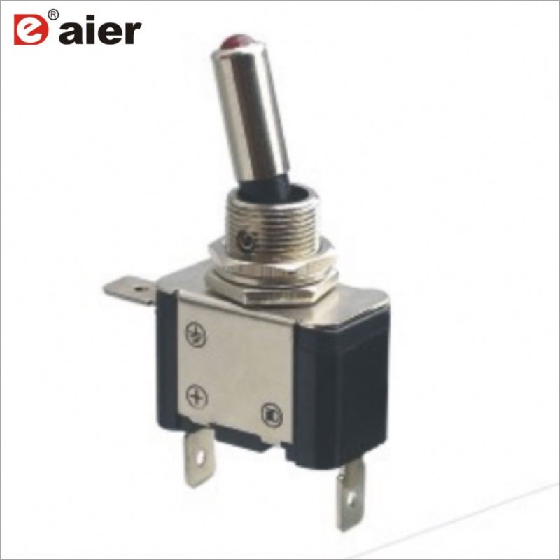 ASW-07D 20A Single Pole 3 Pin With LED Auto ON/ OFF Toggle Switch 12V