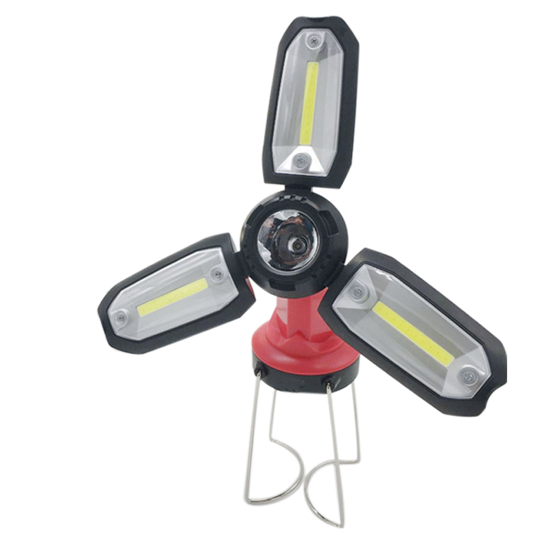 Various Shapes Flexible COB Led Camping Light Stand Usb Rechargeable Lantern With Power Bank