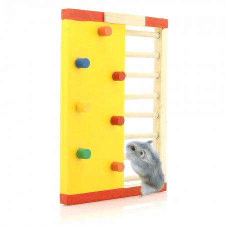 2 in 1 Rustic Wooden Climbing Ladder Toy for Rat Hamster Mouse