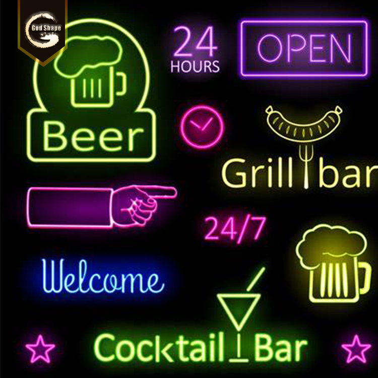 Letters Words Led Neon Sign OEM bar illumianetd acrylic flex neon sign