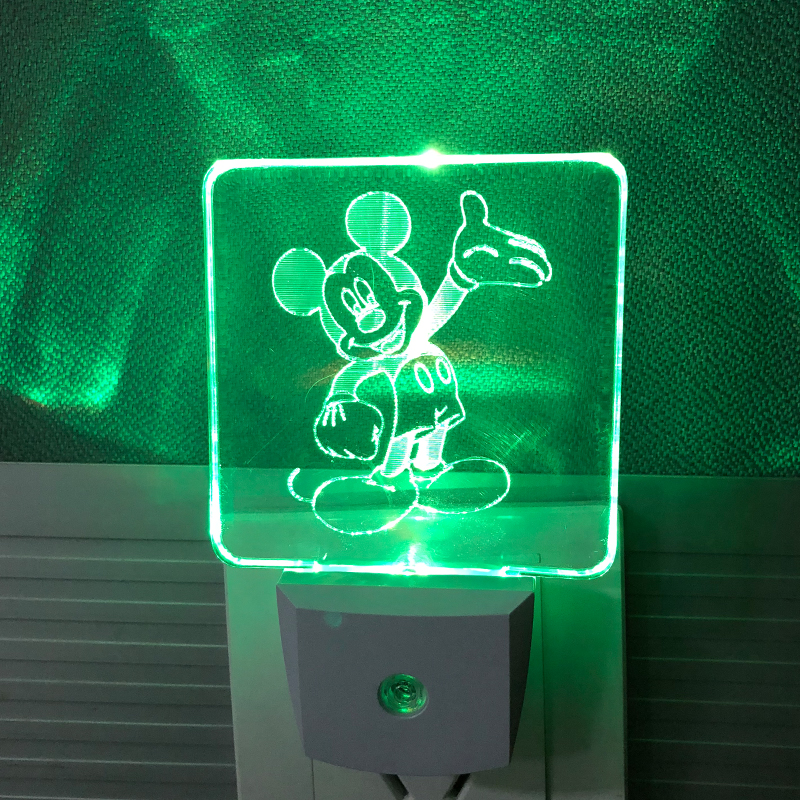 laser 3D night light RGB colors cycle changing