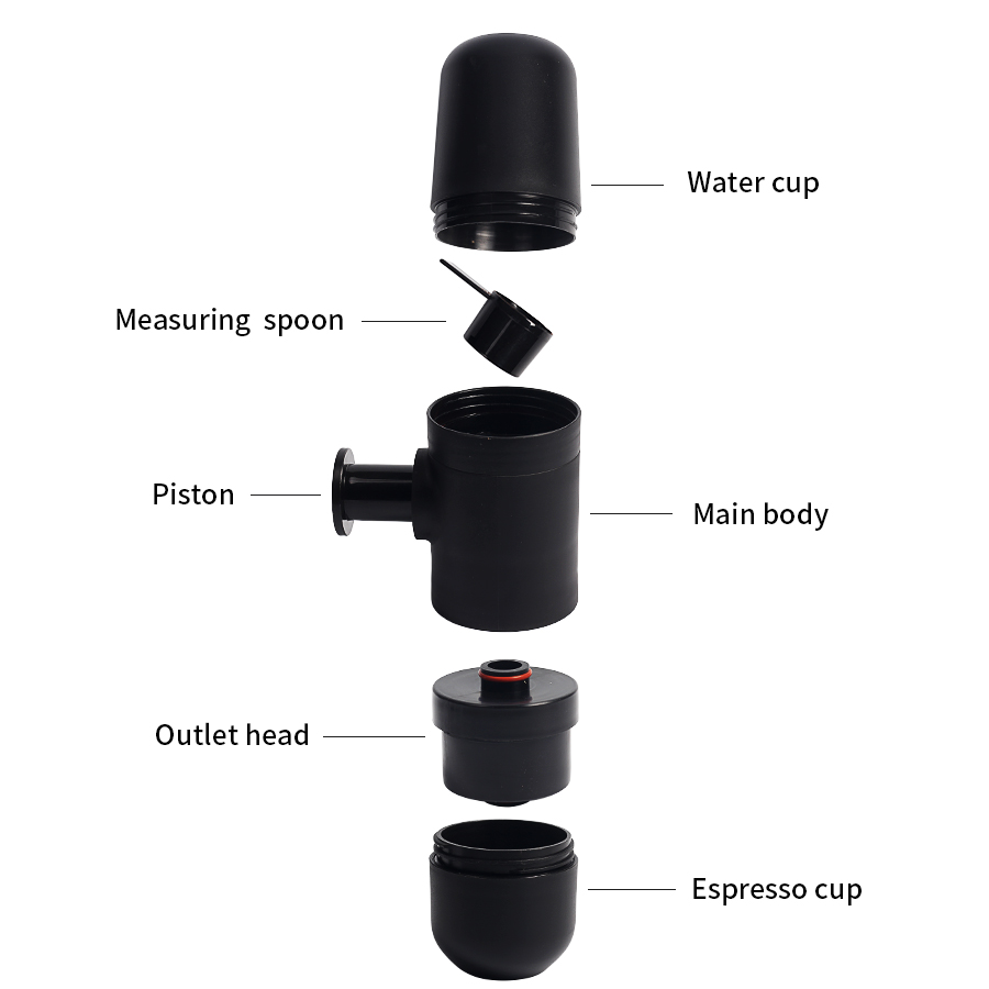 Mini Portable Coffee Machine Capsule Coffee Tool for Travel Home with Coffee Filter Pot Cup