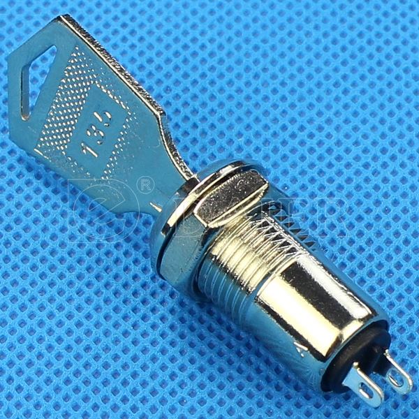 Electrical 0.5A 24VDC ON-OFF 12MM Key Switch Lock With Solder Terminal