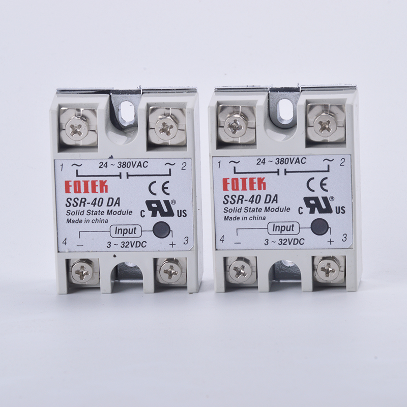 SSR 40DA DC to AC SSR white shell Single phase Solid state relay input 3-32VDC, Miniature solid state relay 24-380VAC