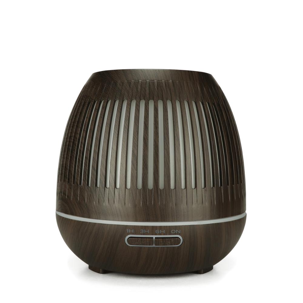 Remote Manufacturer Time Setting  Aroma Essential Oil Diffuser,400ml Dark Wood Grain Diffuser with Fantastic Timer Options