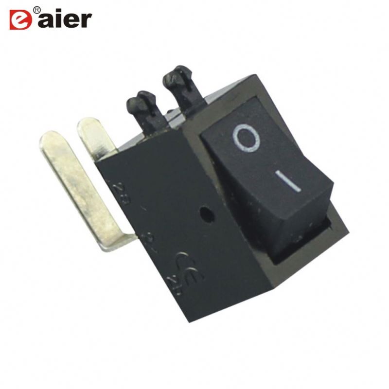 2PIN SPST ON OFF Black Rocker Switch Right Angle With PCB Terminal