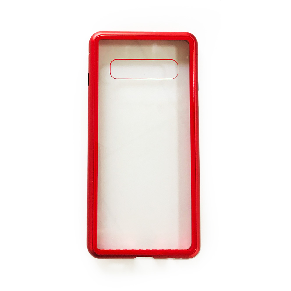 NewestTempered Glass Magnetic cover For Samsung S10 S10+ S10e Metal frame flip phone case