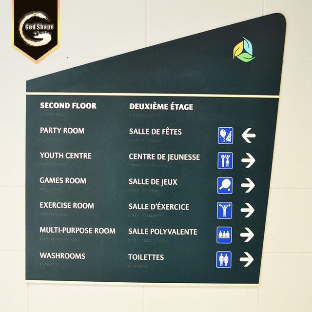 Customized Braille Plaque Sign Door Name Restroom Wayfinding Toilet Plate Door Office Sign