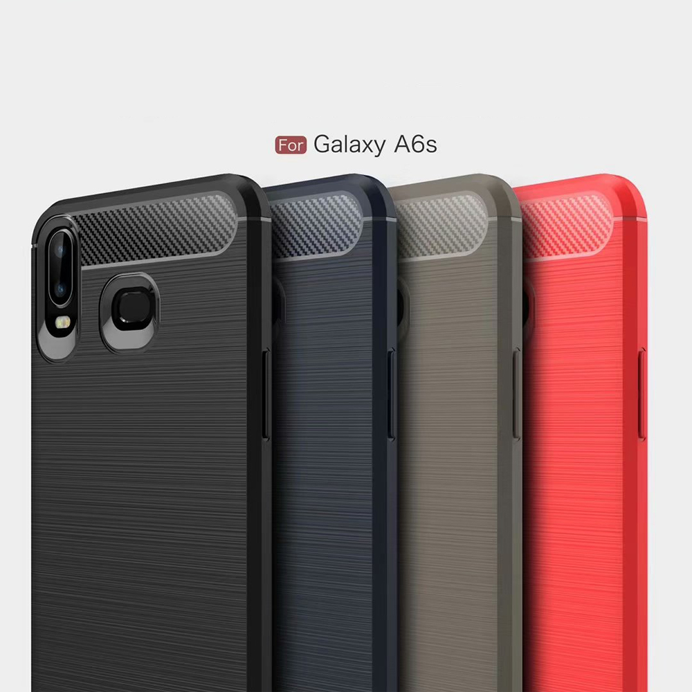 New Arrival Carbon Fiber Tpu case For Samsung Galaxy A6S brushed tpu soft cover