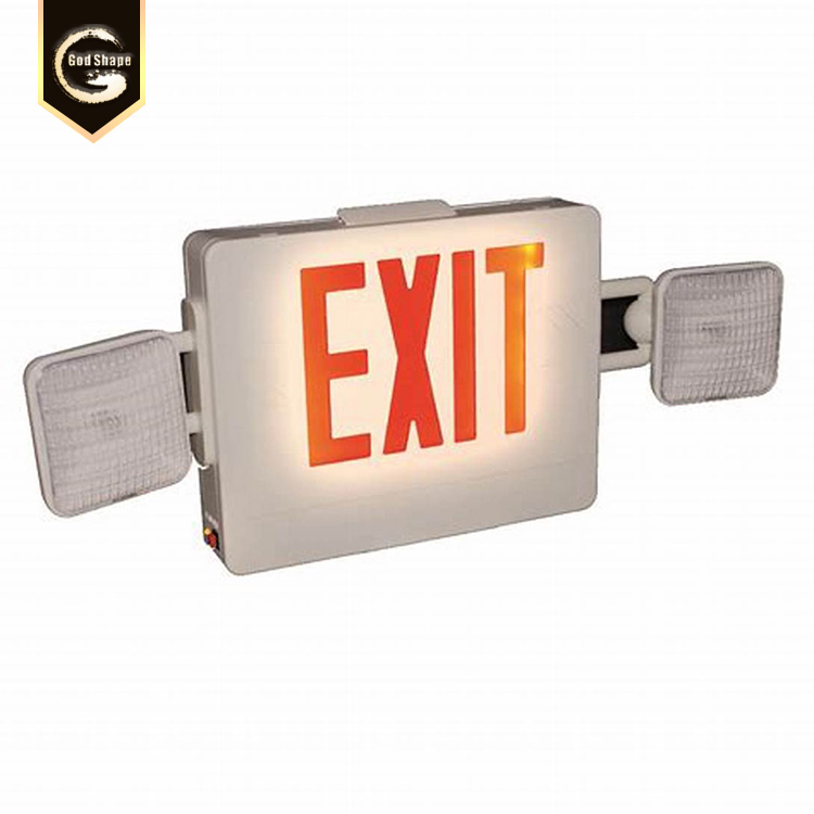 New good quality 6 inch acrylic panel recessed letter exit sign luminous exit sign box