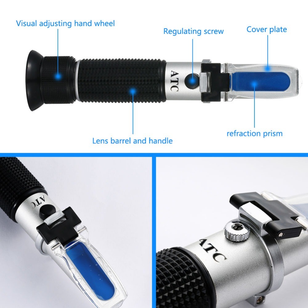 Original Genuine High Accuracy Good Price Hand-Held Auto Refractometer 0-80% Brix Refractometer for oil testing