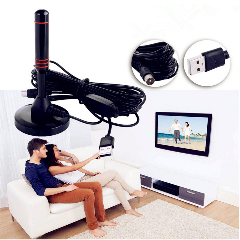 High Gain Indoor Magnetic Base Stick TV antenna Digital HDTV radius Aerial Surf HDTV booster DVB-T/ DVB-T2 radio Antenna