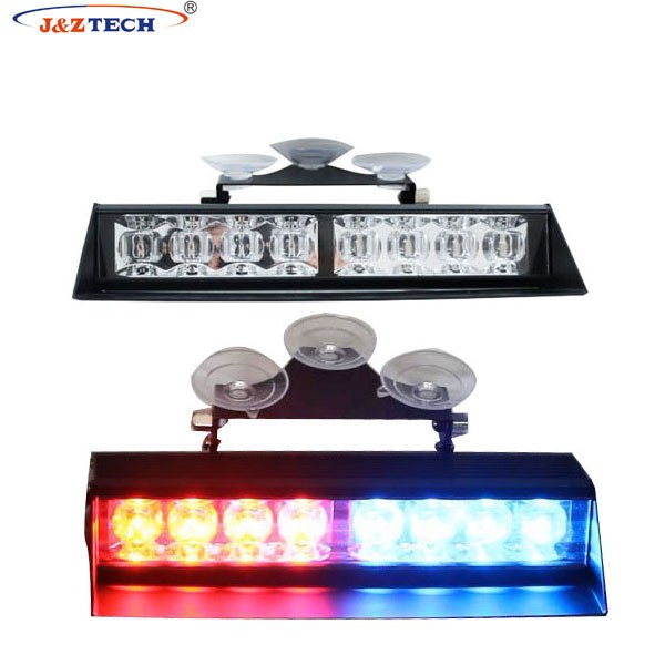 8 leds waterproof police warning strobe dash visor lights