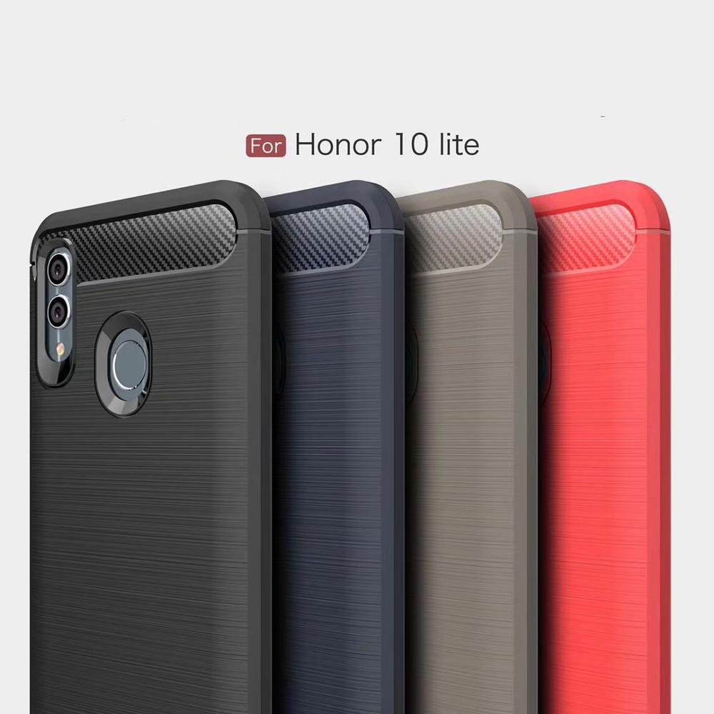 Carbon Fiber Tpu case For Huawei honor 10 Lite Soft CF Cover