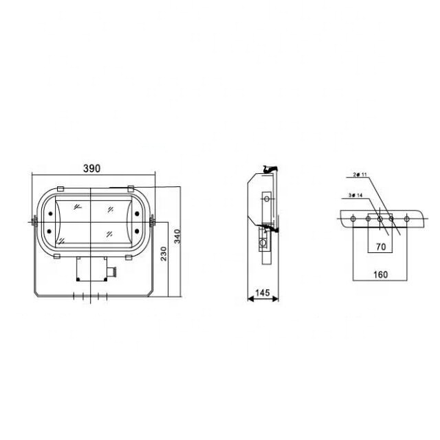 TG67A 500W 1000W marine LED flood light lamp fixture CE certificate