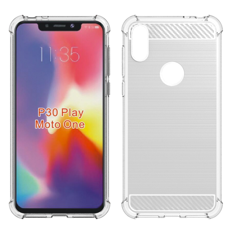 Carbon Fiber Soft Tpu case For Motorola moto P30 Play