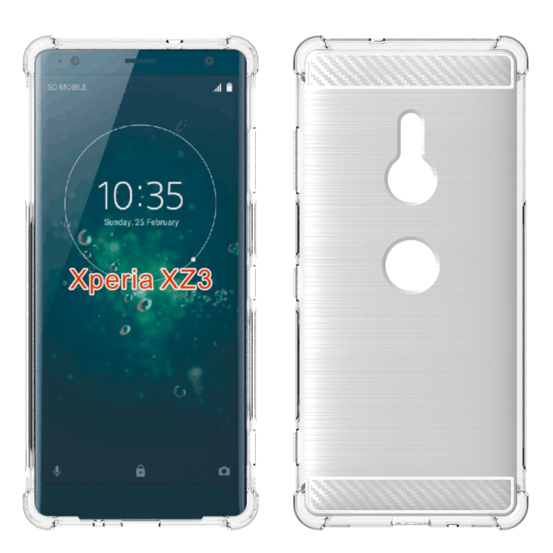newstyle Carbon Fiber Cover soft Tpu Brushed case For SONY Xperia XZ3