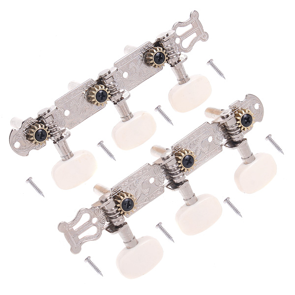2 Classical Guitar Tuning Pegs Keys Nickel and Plastic Machine Heads Tuner For Guitar Parts Classical Guitarra