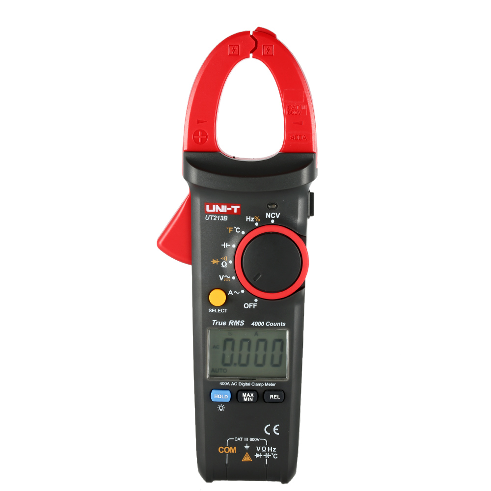 Digital Clamp Meter Multi-Multimeter AC/DC Current Tongs Voltage Resistance Capacitance Diode Continuity NCV Temperature Tester