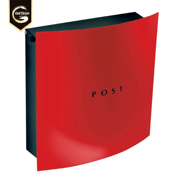 GS high quality metal newspaper mailbox wall mounted stainless steel with 3d logo letters