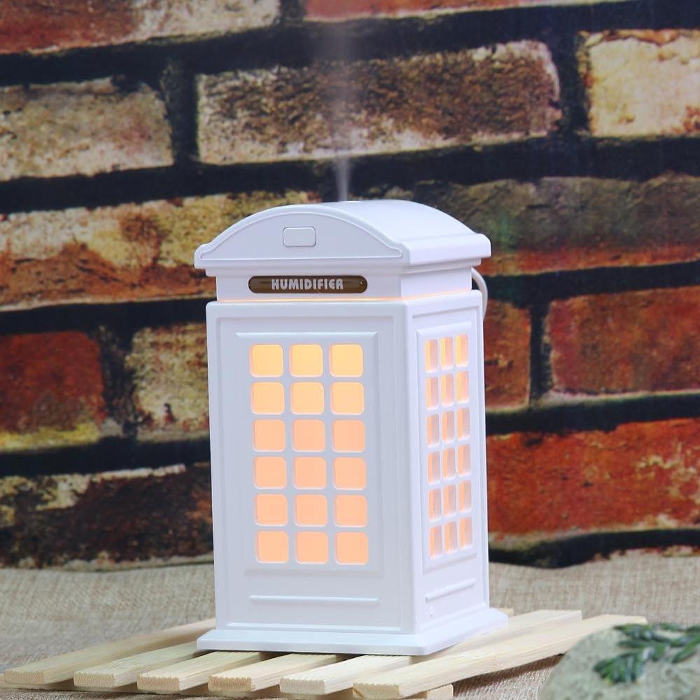 300ml Phone Booth Shape Aroma Diffuser, 7 Color Humidifier USB Air Diffuser Purifier