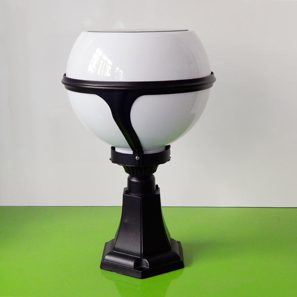 Powerful solar globe garden lights with aluminum base solar garden lamp JR-2012