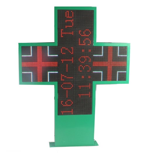 Hidly Programmable  Outdoor Waterproof Double Side  P20 LED Pharmacy Cross Display for Churth&Pharmacy Shop &Hospital