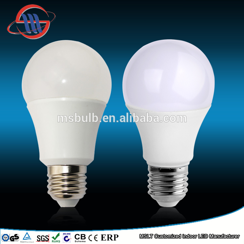 5w&7w&9w&10w&12w&15w 3000k/4000k/6000k led bulb light 85-265v CE ROHS approved A60 led bulb E27 LED bulb