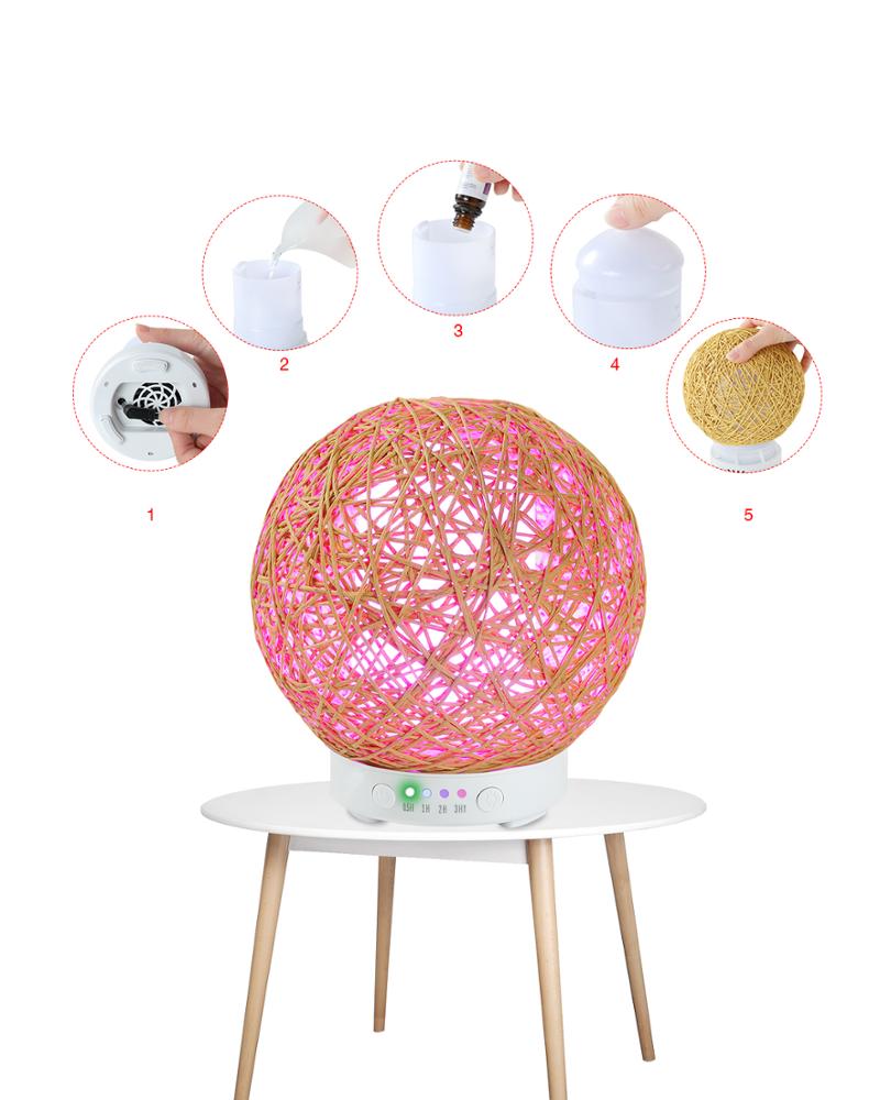 2019 Trending Hot Colorful Creative cane ball ultrasonic Aroma diffuser,Unique Sesame Ball essential oil humidifier