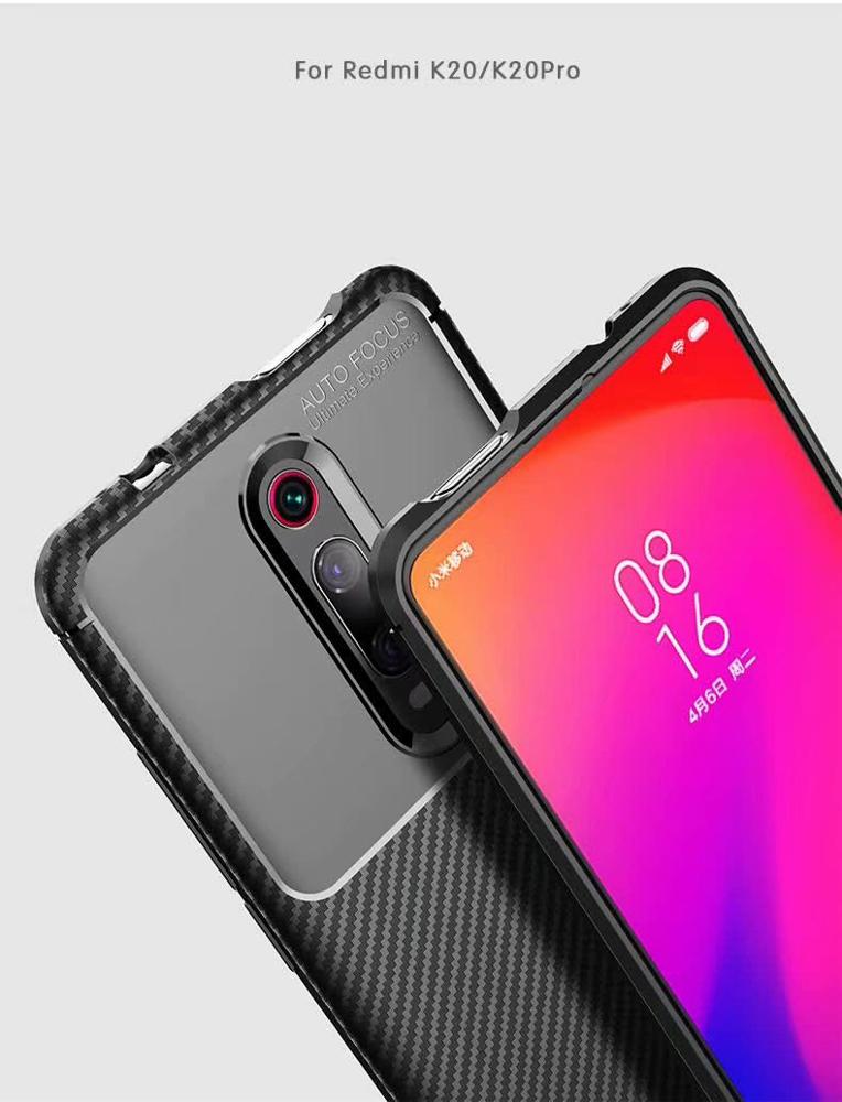 Carbon Fiber Tpu case For Redmi K20 Pro Soft CF Cover