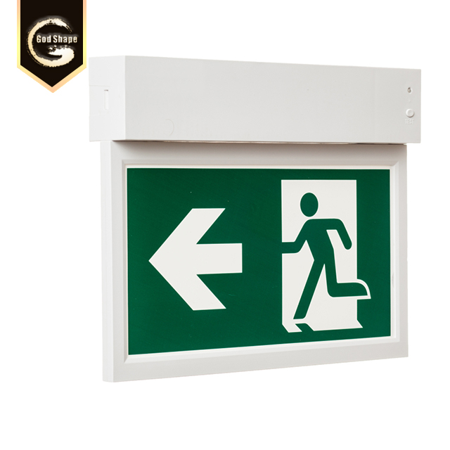 Godshape rectangle safety led acrylic emergency sign exit sign