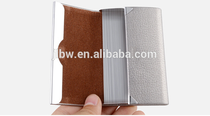 Business Gift Wholesale Customized Leather Metal Name Card Holder Business Card Holder