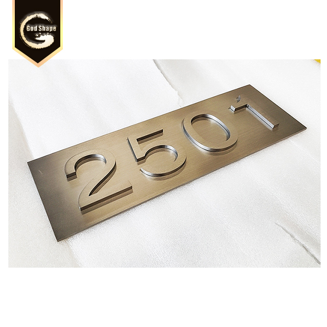 Customer Made Factory Office Company Name Background Wall Storefront Desk Door Plate Room Hotel Road Sign