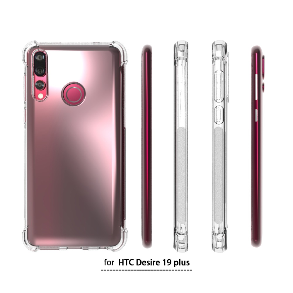 Transparent Shockproof soft  case For HTC desire 19 Plus Tpu cover