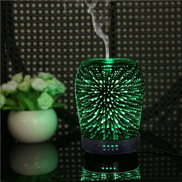 Hidly 100ml Firework Essential Oil Diffuser, Ultrasonic Cool Mist Humidifier with 3D Light Effect Best Oil diffuser 2018