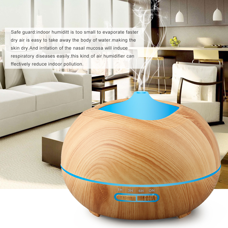 Korea Home Appliance Aroma Wood Grain Small Diffuser Foreign Trade Humidifier 300ml for Supplier